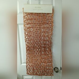 Elura Metallic Copper Woven Table Runner 14x72 – Stunning Statement Piece